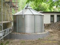 St�tzwand f�r Pelettsilo