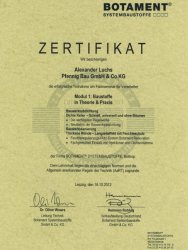 Zertifikat für BOTAMENT Verarbeiter